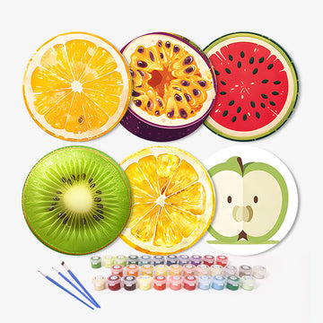 Fruit Paint 6pcs DIY Placemats For Painting By Number