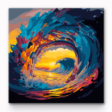 Sea Wave Painting By Number