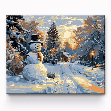 Snowman Painting By Number