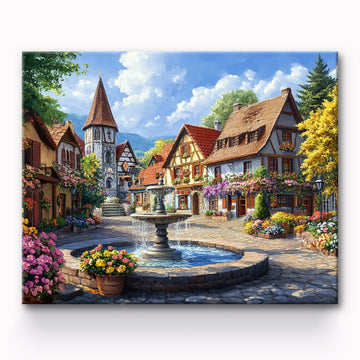 European Style City Architecture Painting By Number