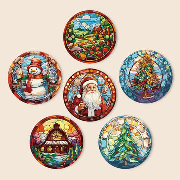 Christmas 6pcs DIY Placemats For Painting By Number