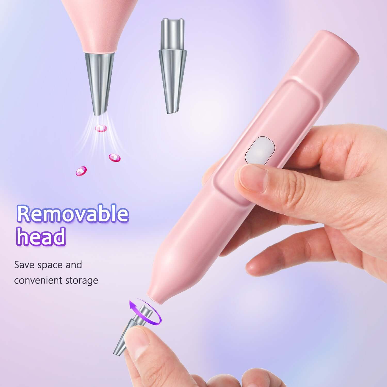 removable head save space and convenient storage